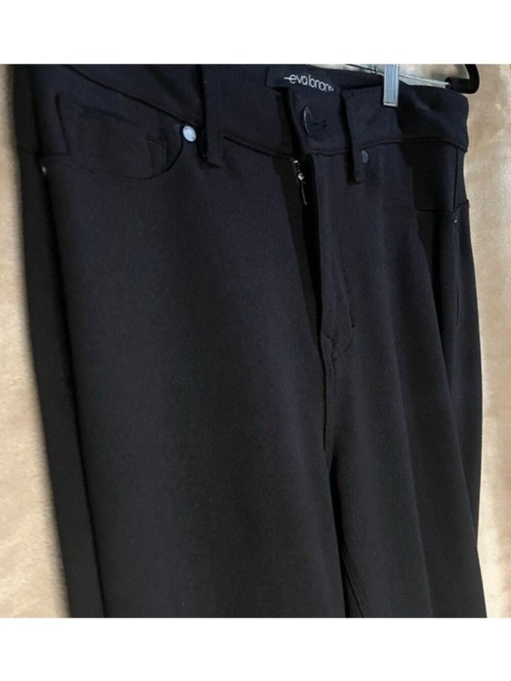 Eva Longoria Women's Black Skinny Slim Fit Jeggings Stretchy Pants High Rise 10 - Picture 11 of 16